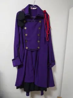 軍服ワンピース　パープルLサイズ