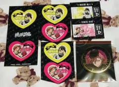 桃源暗鬼 ステッカー 花魁坂 無陀野 メイド アニメイトカフェ 箔押し 缶バッジ