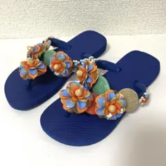美品 22cm Havaianas ビジュー付き ハワイアナス ビーチサンダルのサムネイル