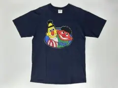 ヴィンテージ　セサミストリート　グローバー　ブラックアウト　古着　Tシャツ　黒 ヴィンテージ セサミストリート アーニー ブラックアウト 古着 T