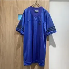 adidas L 80s~90s トレフォイル vネック メッシュ Tシャツのサムネイル