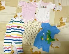 【70,80サイズ5点セット】長袖ロンパース/西松屋