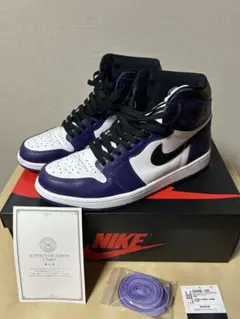 NIKE AirJordan 1 HighCourt Purpleコートパープル