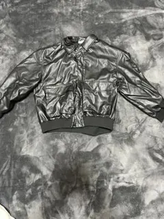 センスオブプレイス　アーバンリサーチ　フェイクレザージャケット　ブラック