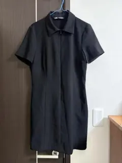 ZARA ブラック 半袖　ミニワンピース M