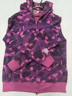 A BATHING APE パープルカモ ジップアップパーカー、シャークパーカーのサムネイル