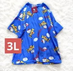 新品 Hello Kitty 飛行機デザイン 半袖Tシャツ 3L 昭和キティのサムネイル
