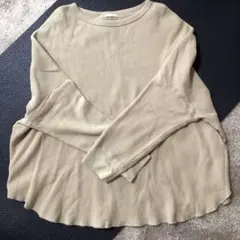 GU ワッフルドルマンスリーブTシャツ　長袖　ゆったりめ