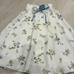 フラワープリント フレアスカート Mサイズ
