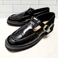 LE TALON ルタロン Tストラップ ローファー 24.5 ブラック 厚底