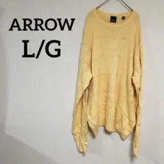 ARROW 【L/G】イエロー ニットセーター チュニック ワンピースのサムネイル