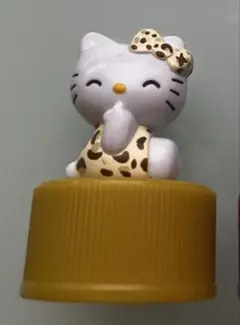 当時物ハローキティ ヒョウ柄ペットボトルキャップフィギュア