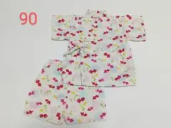 90 かわいい金魚柄 甚平 夏祭り花火 ベビー服 ベビー甚平 女の子