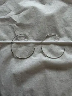 シルバーフープイヤリング 約4cm