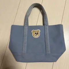 フェイラー　オールドテディ ワッペントートバッグ ライトブルー 小 ラブラリー