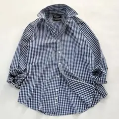 美品♡ジムフレックス 長袖シャツ ギンガムチェック BDシャツ ネイビーのサムネイル