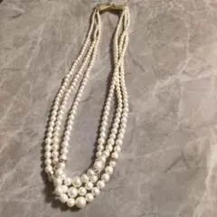 ホワイトパール 3連ネックレス