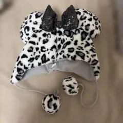 ディズニー ファンキャップ ヒョウ柄 白
