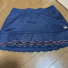 FILA フリル付きテニススカート XL ネイビー