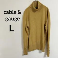 cable & gauge【L】マスタード タートルネック