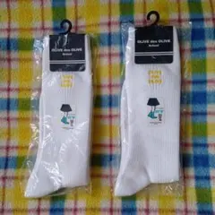 （白ハイソックス2足組）OLIVE des OLIVE School ソックスのサムネイル