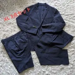 CK ネイビー カジュアルスーツ シアサッカー 3点セット XL