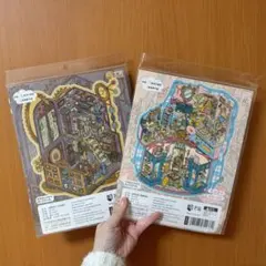 スイーツ店＆雑貨店 立体シール/造景贴纸• 2枚セット