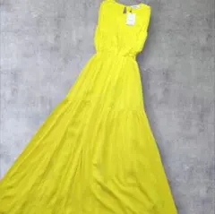 新品 デシグアル 刺繍 マキシ丈ワンピース イエロー　Mのサムネイル