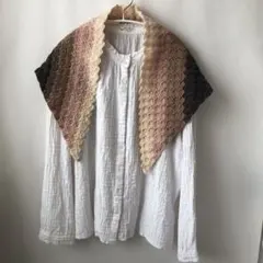 ハンドメイド グラデーション三角ショール