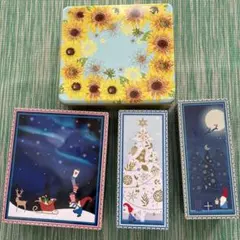 中古 星燈社 クッキー缶に詰め合わせた27柄の包装紙見本帖セット メモ