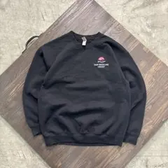 7AS8 GILDAN 刺繍スウェット　裏起毛　ブラック　トレーナー　L 古着