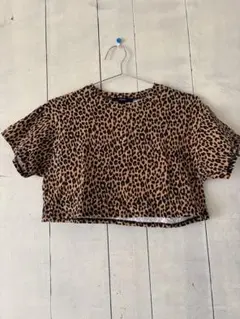 Forever21レオパード柄ショート丈Tシャツ