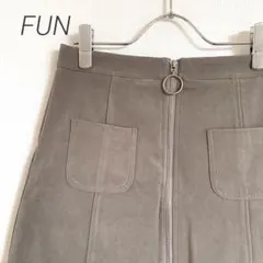 【新品未使用】FUN ミニスカート ジップアップ  ジッパースカート シンプルのサムネイル