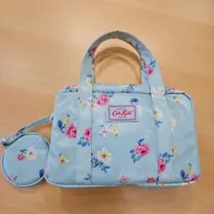 Cath Kidston　花柄　ハンドバッグ　水色　キャス・キッドソン