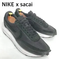 コラボ　ナイキ x サカイ　LDワッフル　厚底ローカットスニーカー　ブラック　黒