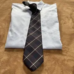 チェック柄ネクタイ ネイビー レッド