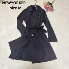 美品☆NEW YOKER☆ニューヨーカー☆スプリングコート☆ブラック☆軽やか☆ 2026年最新】NEWYORKER レディース トレンチコート・スプリングコート