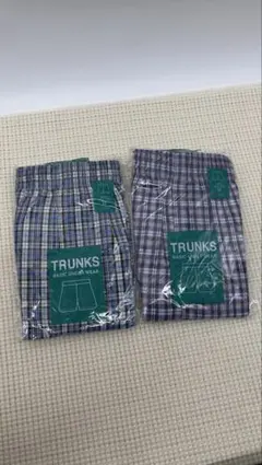 【新品未使用】メンズ トランクス M 2枚セット 綿100％ チェック柄