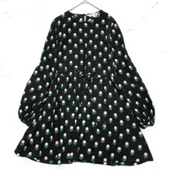 ダイアンフォンファステンバーグ 上品 シルク 100 総柄 ワンピース XL相当