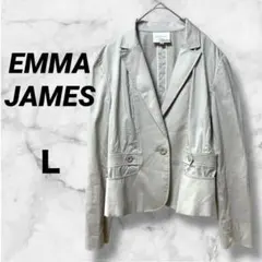 0693　テーラードジャケット　ライトベージュ　ストレッチ　Ｌ