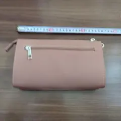 （未使用ですが一応中古）ベージュ〜ピンク フラップ付き クラッチバッグ