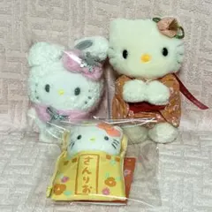 ご当地キティ　ハローキティ ぬいぐるみ マスコット　ストラップ　雪うさぎキティのサムネイル