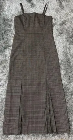 RANDA キャミソールロングワンピース チェック柄