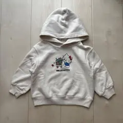 【未使用】【100cm】HELLO KITTY フード付きパーカー アイボリー