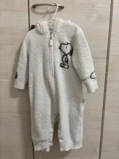 【ジェラートピケ】スヌーピー ボアロンパース 70cm