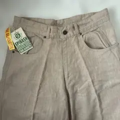 新品未使用・SPINASH麻100%ワイドパンツ