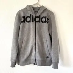 adidas Sport Essentials 裏起毛パーカー Mサイズ グレー