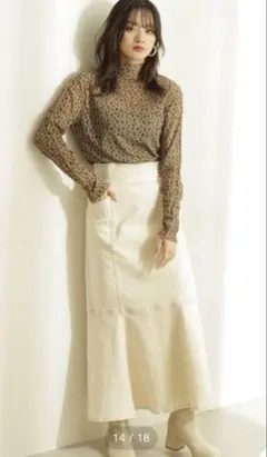 FREE'SMART フリーズマート パネル切替マーメイドデニムスカート