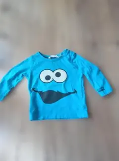 クッキーモンスター 長袖Tシャツ 青のサムネイル