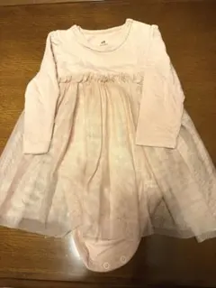H&M ベビー ワンピース チュール ピンク 74cm ロンパースタイプ